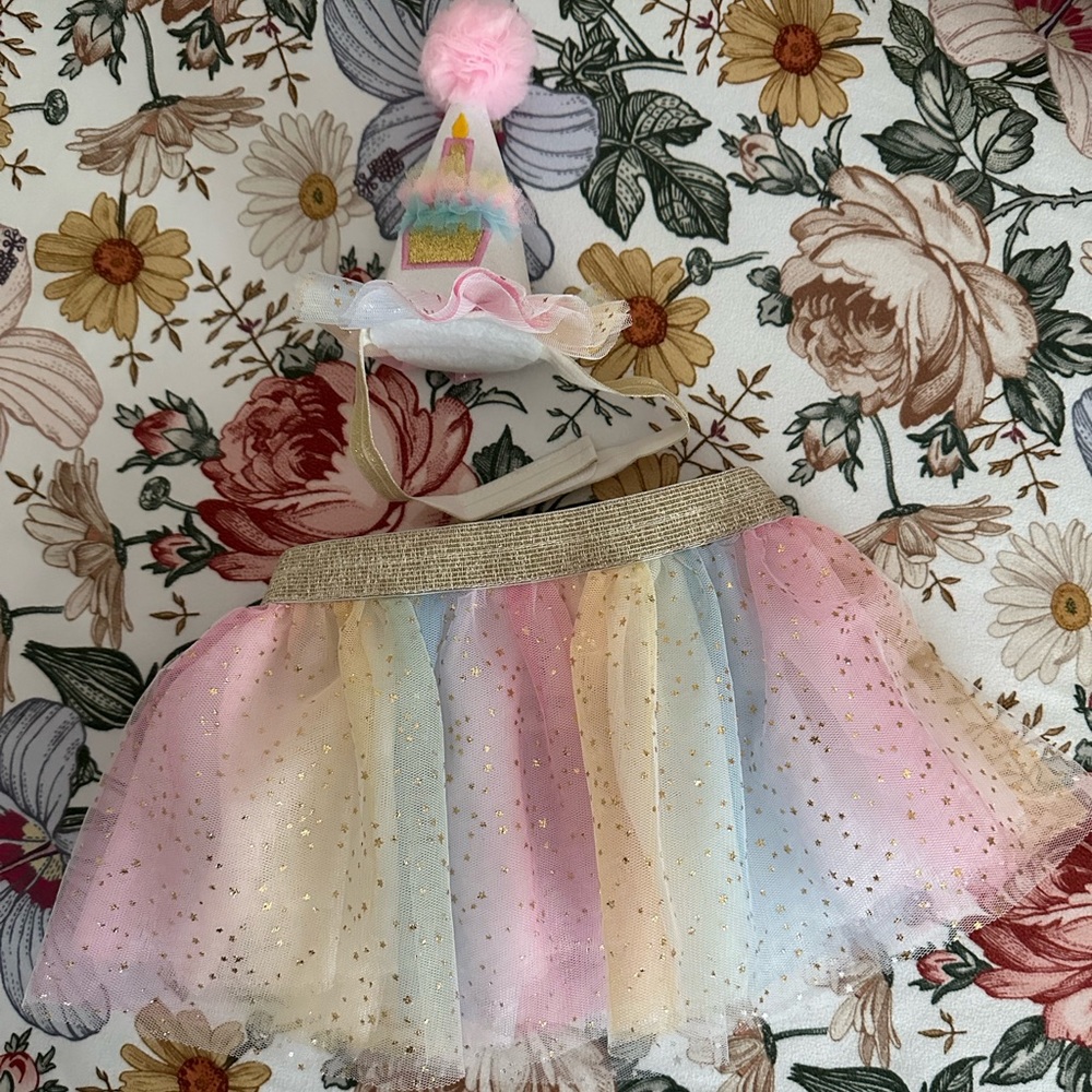 Birthday Tutu and Hat